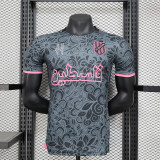 2025-26 Palestino special version grey pink Player version soccer jersey8  (The player version is more slim fit, it is recommended to buy one size larger)