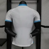 Marseille 2023-24 home Players Edition Soccer jersey  (The player version is more slim fit, it is recommended to buy one size larger)