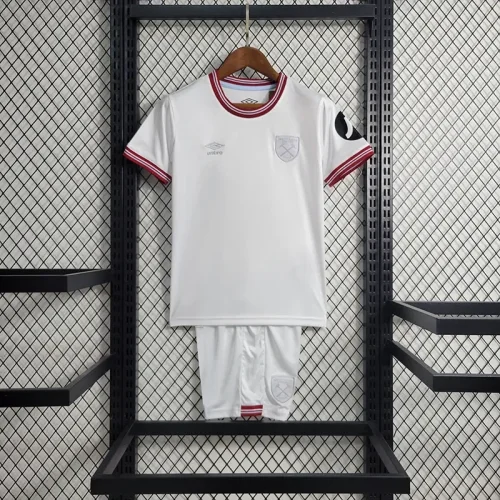 2023-24 West Ham United away game kids soccer jerseys