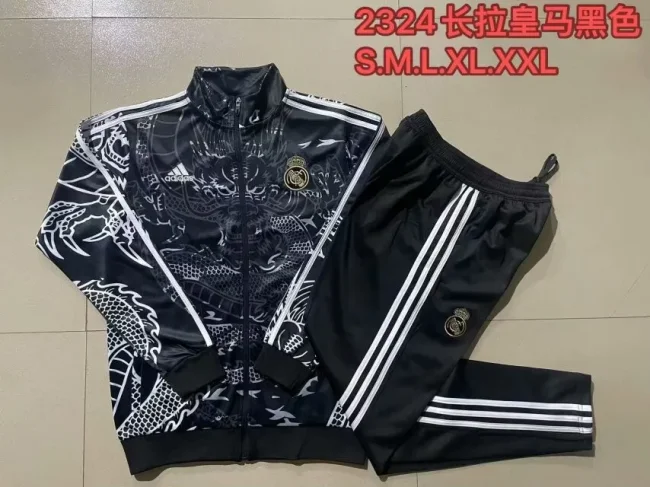Real Madrid 2024 dragon black jacket set