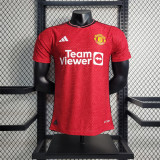 2023-24 Manchester United  home player version jersey(The player version is more slim fit, it is recommended to buy one size larger)