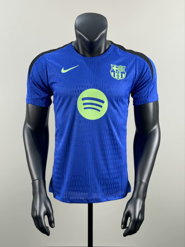 2025-26 Barcelona blue training player version jersey (The player version is more slim fit, it is recommended to buy one size larger)