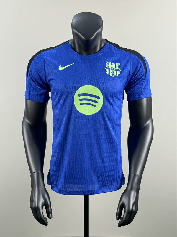 2025-26 Barcelona blue training player version jersey (The player version is more slim fit, it is recommended to buy one size larger)