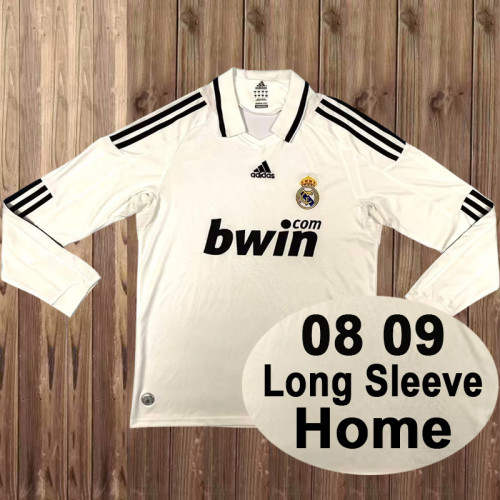 2008-09 .Real Madrid  home long sleeve retro jersey