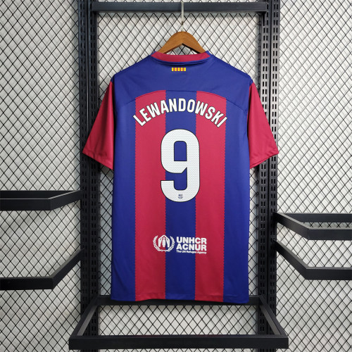2023-24 Barcelona home soccer jersey
