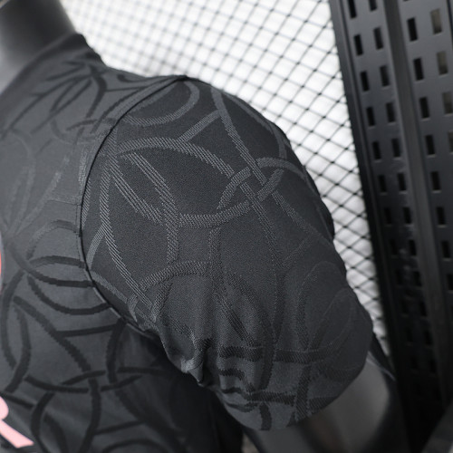 2024-25 .Paris Saint Germain  Black Special Player version jersey (The player version is more slim fit, it is recommended to buy one size larger)