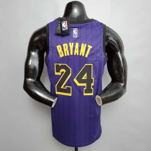 Bryant #24 Lakers Round neck purple