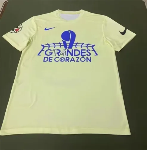 2023-24 Club America Light Yellow Champion T-shirts