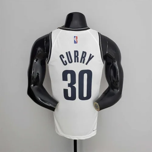 75th Anniversary Curry #30 Nets White NBA Jersey