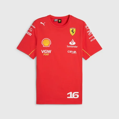 Ferrari 2024 F1 red 16# racing shirt
