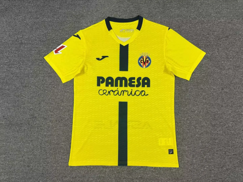 2025-26 Villarreal home yellow soccer jersey