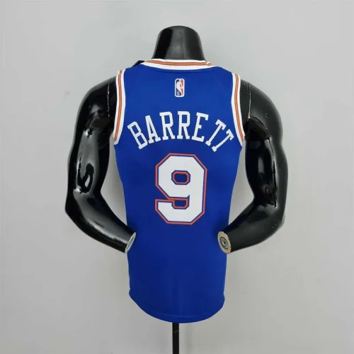 75th Anniversary Barrett#9 New York Knicks Jordan Limited Blue NBA Jersey