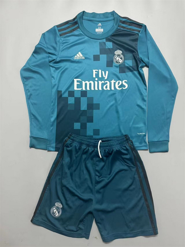 2017-18 Real Madrid Third away retro long sleeve kid kit1