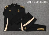 A780# 2024-25 Long Zipper Real Madrid Black Suit