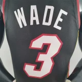 75th Anniversary Miami Heat WADE #3 black NBA Jersey
