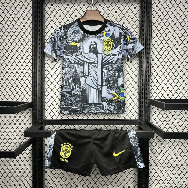 2024-25 Brazil Gray Jesus Special Kids Kit
