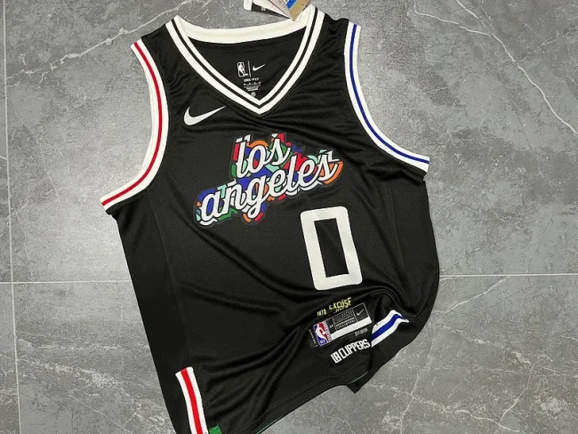 Season 2023 Clippers Black City Edition # 0 NBA Jersey