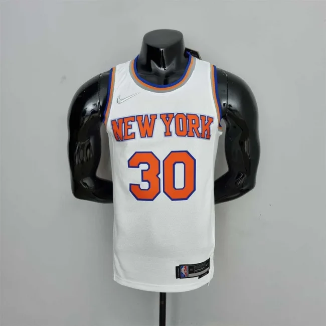 75th Anniversary Randle #30 New York Knicks White NBA Jersey