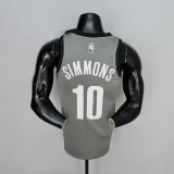 75th Anniversary Simmons #10 Brooklyn Nets City Edition Gray NBA Jersey