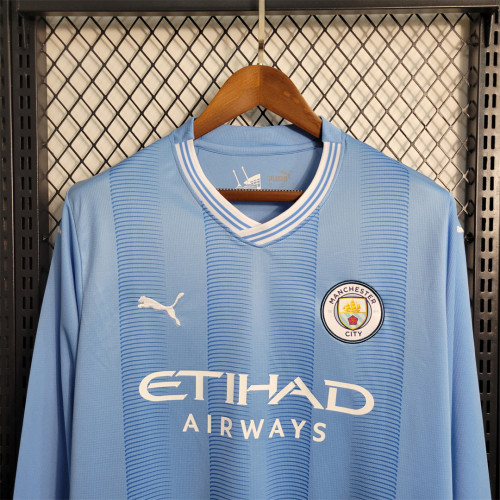 2023-24 Manchester City home Long Sleeve jersey