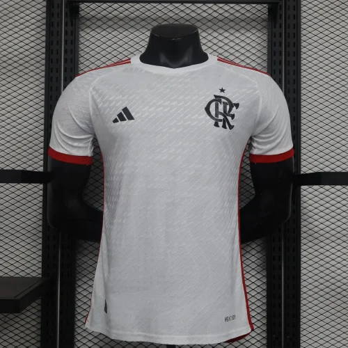 Player Version 2024-25 Flamengo Away White(The player version is more slim fit, it is recommended to buy one size larger)