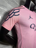2025-26 Paris Saint Germain   Pink Player version jersey     (The player version is more slim fit, it is recommended to buy one size larger)