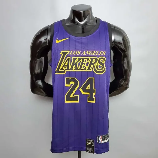 Bryant #24 Lakers Round neck purple