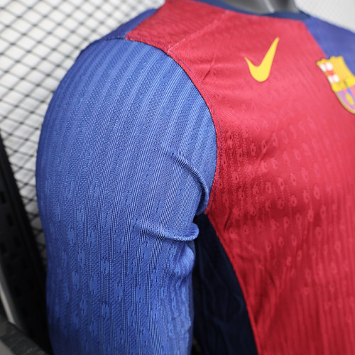 2025-26 Barcelona   Travis Scott Long sleeve Player version jersey   (The player version is more slim fit, it is recommended to buy one size larger)