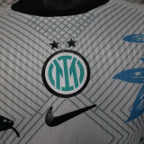 2025-26 Inter Milan   white special player version jersey    (The player version is more slim fit, it is recommended to buy one size larger)