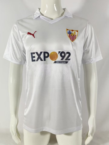 1987-90 Sevilla home retro soccer jersey