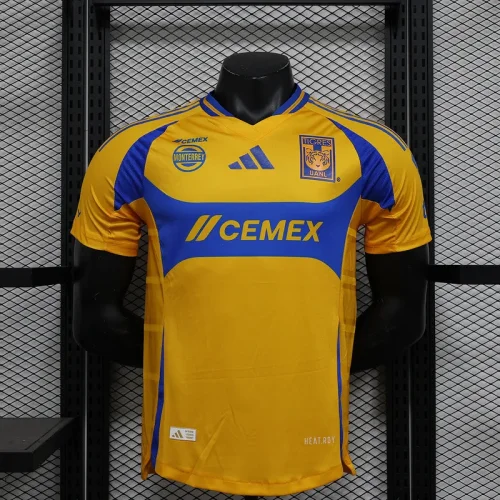 2024-25 Tigres UANL home player version jersey   (The player version is more slim fit, it is recommended to buy one size larger)