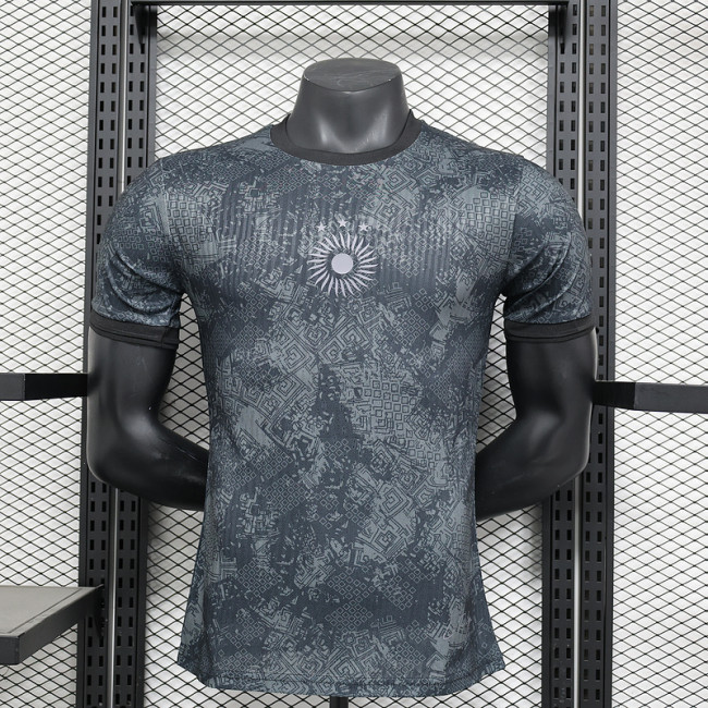 2024-25 Argentina Black and Gray Special Player version jersey (The player version is more slim fit, it is recommended to buy one size larger)