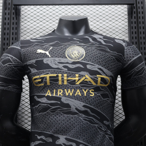 2024-25 Manchester City Dark black player version jersey(The player version is more slim fit, it is recommended to buy one size larger)