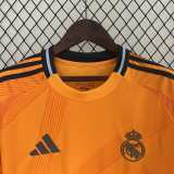 2024-25 Real Madrid away orange soccer jersey