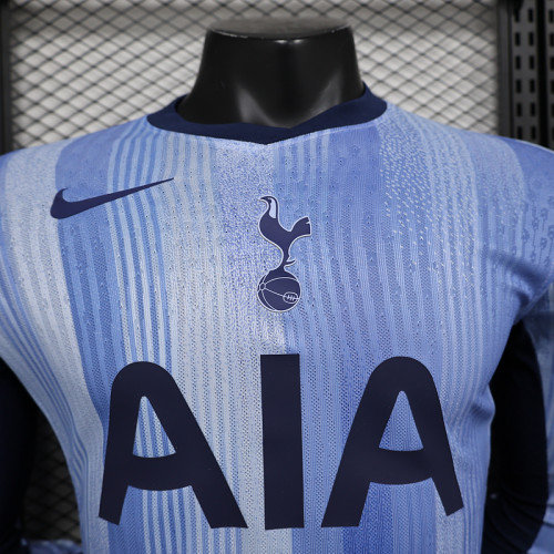 2024-25 tottenham away long sleeve player version jersey(The player version is more slim fit, it is recommended to buy one size larger)