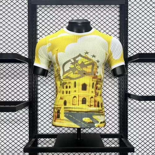 2024 Brazil Yellow Special Player Version(The player version is more slim fit, it is recommended to buy one size larger)