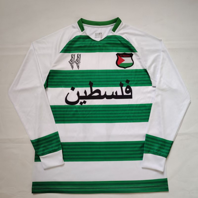 2025-26 Palestine Green and White long sleeve jersey