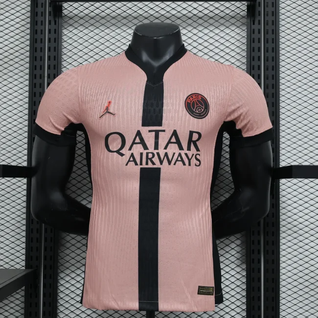 2024-25 paris saint germain away pink player version(The player version is more slim fit, it is recommended to buy one size larger)