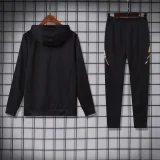 Real Madrid 2024-25 black hooded tracksuits