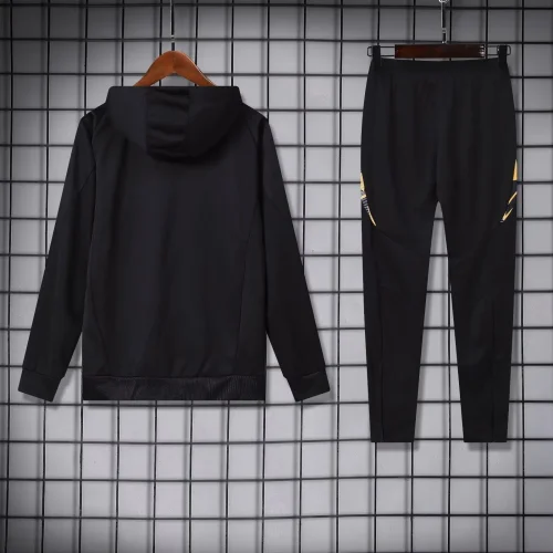 Real Madrid 2024-25 black hooded tracksuits