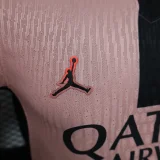 2024-25 paris saint germain away pink player version(The player version is more slim fit, it is recommended to buy one size larger)