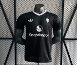 2024-25.Manchester United   Black Player version jersey (The player version is more slim fit, it is recommended to buy one size larger)