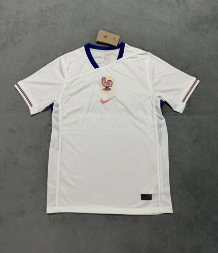 men version 2025-26 France women away soccer jersey size