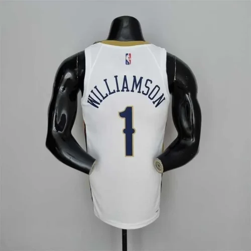 75th Anniversary New Orleans Pelicans Williamson#1 White NBA Jersey