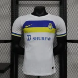 New Saudi Al-Nassr Second Away White Player version soccer jerseys   (The player version is more slim fit, it is recommended to buy one size larger)