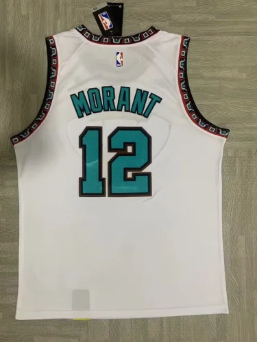 2024-25 Season Grizzlies No. 12 Morant Retro Version White