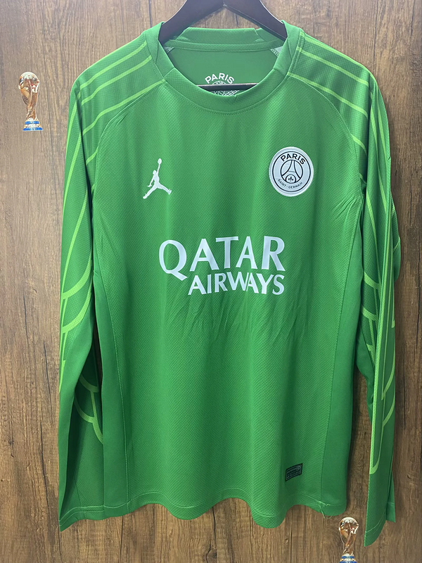 2025-26 .Paris Saint Germain Green long sleeve goalkeeper jersey
