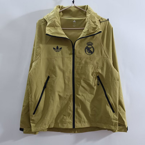 2025-26 Real Madrid  gold windbreaker