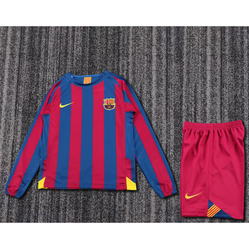 2005-06 .Barcelona  Home League Edition Retro Kids Kit