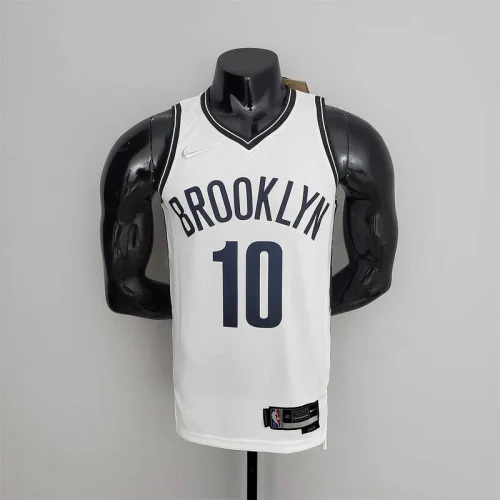 75th Anniversary Simmons #10 Nets White NBA Jersey